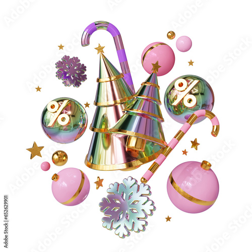 Christmas holiday toys gifts ball Santa snow box gift tree bell 2024