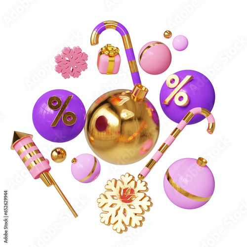 Christmas holiday toys gifts ball Santa snow box gift tree bell 2024