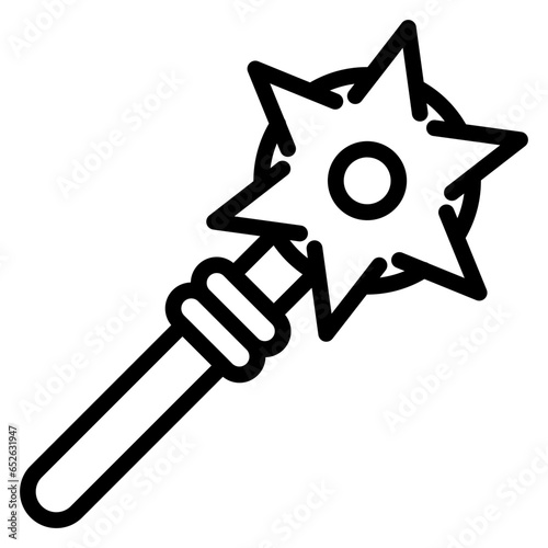 Vector Design Mace Icon Style