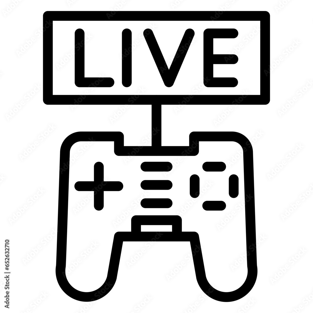 Vector Design Game Streaming Icon Style