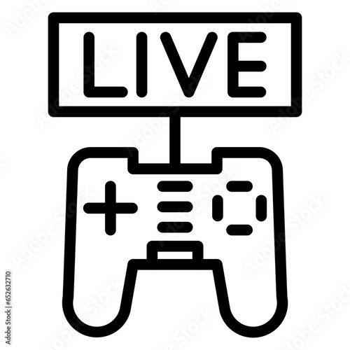 Vector Design Game Streaming Icon Style