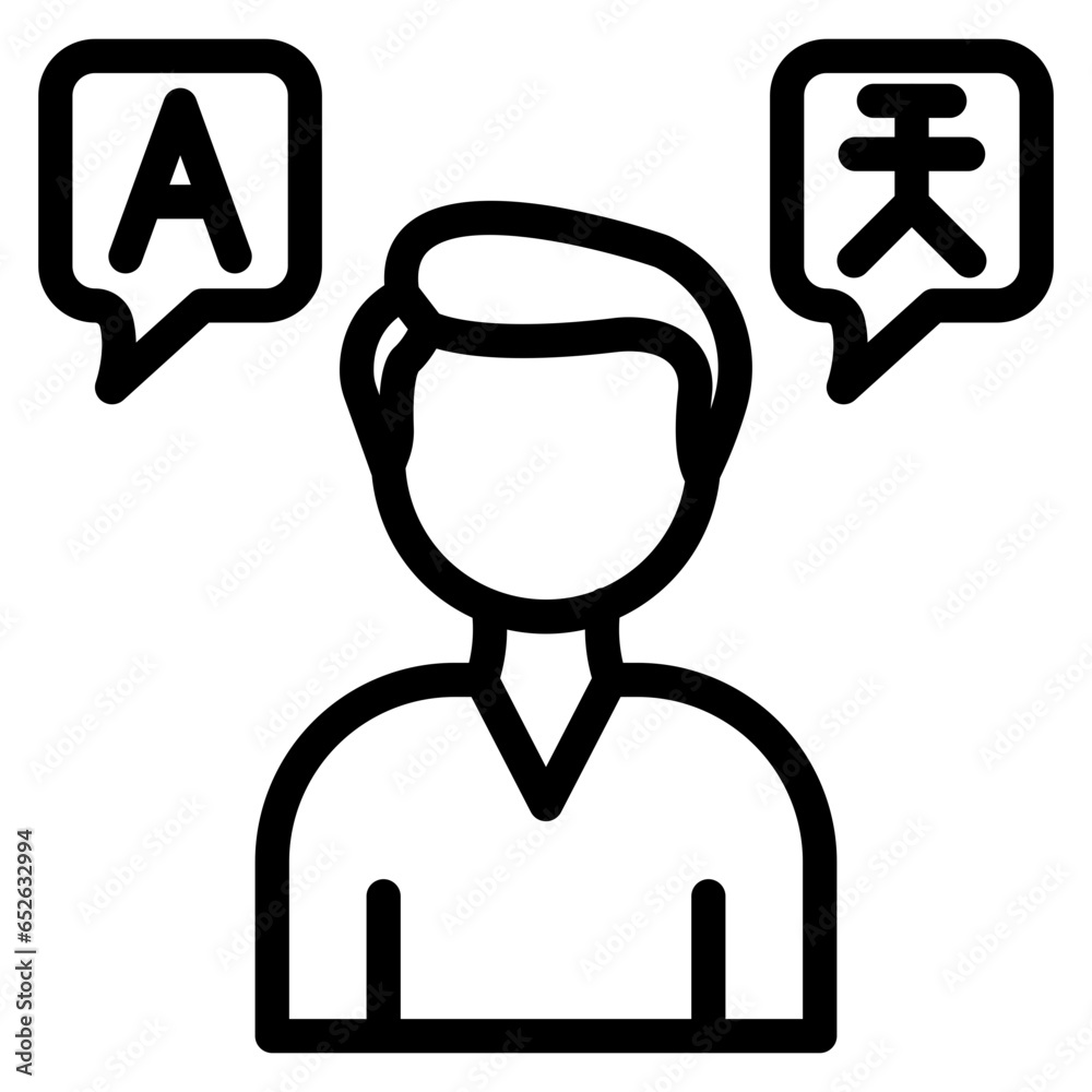 Vector Design Language Skills Icon Style Vector Design Language Skills Icon Style