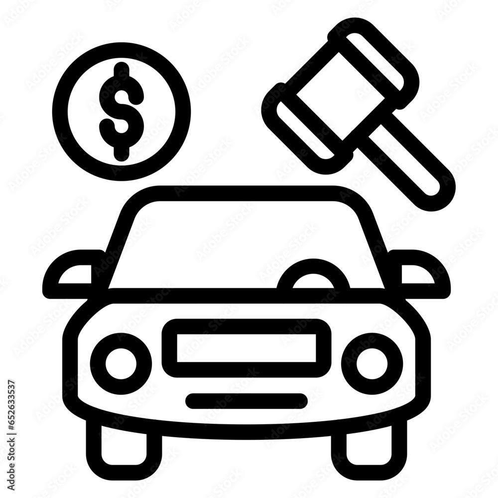 Vector Design Car Auction Icon Style Vector Design Car Auction Icon Style