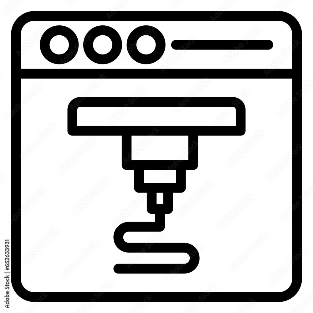 Vector Design Bioprinting Icon Style Vector Design Bioprinting Icon Style