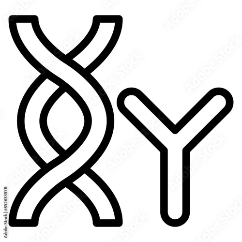Vector Design Chromosome Icon Style