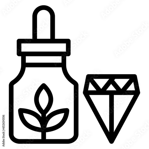 Vector Design Cbd Crystals Icon Style