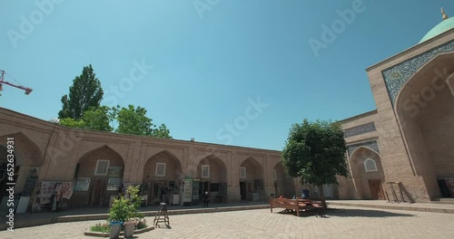 Courtyard of the architectural complex Khazrati Imam or Hazrati Imam, Hast Imam, Tashkent, Uzbekistan - June 26, 2023 photo