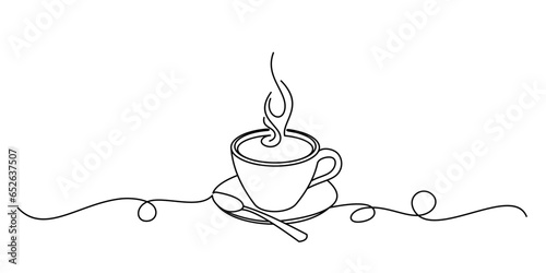 cup of coffe, line art style vector eps 10	