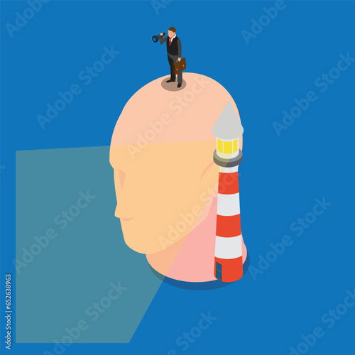 nlightenment or wisdom to discover new knowledg 3d vector illustration concept for banner, website, illustration, landing page, flyer, etc