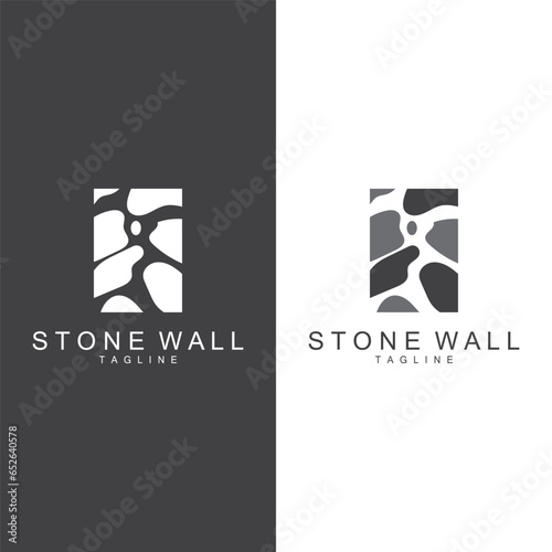Stone Vector Logo, Stone Design Balance Milestone Vector Templet Symbol Illustration