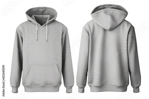 Set of grey front and back view tee hoodie hoody sweatshirt mockup temple white background