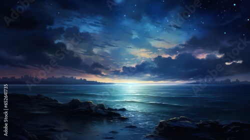 Night sky and sea © SaraY Studio 