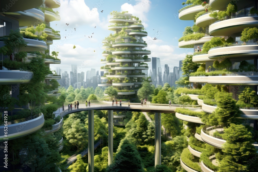 Urban development implementing innovative green 