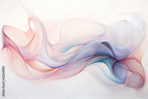 An abstract drawing that represents peace and tranquility, with gentle, flowing curves and soft, pastel hues, evoking a sense of calm and serenity.