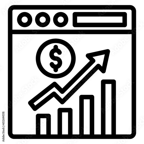 Business Growth Icon Style