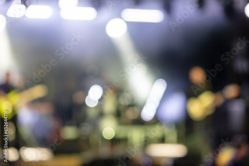 Bokeh from a concert of yellow-green light