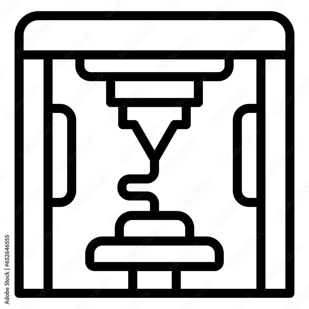 3D Printing Icon Style 3D Printing Icon Style