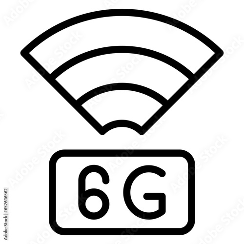 6G Network Icon Style