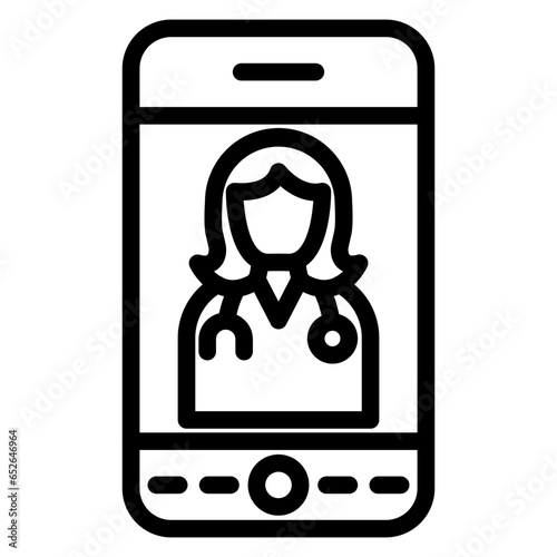 Telemedicine Icon Style
