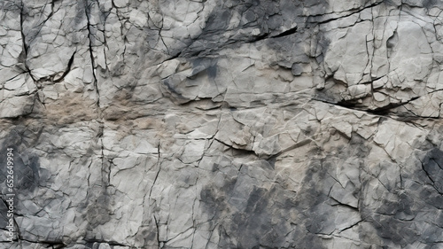 Closeup of Cracked Rock with Realistic Textures