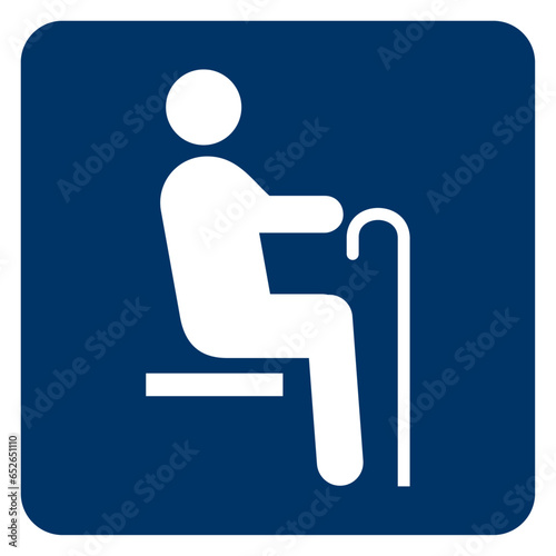 Vector graphic of sign indicating priority seats for elderly people