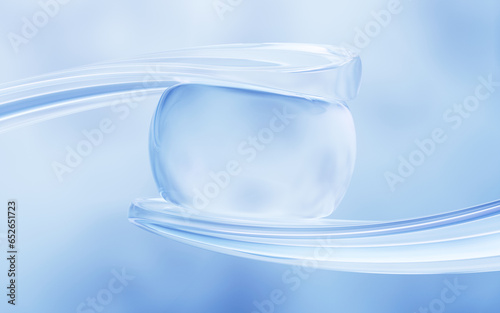 Abstract glass geometries background, 3d rendering. photo