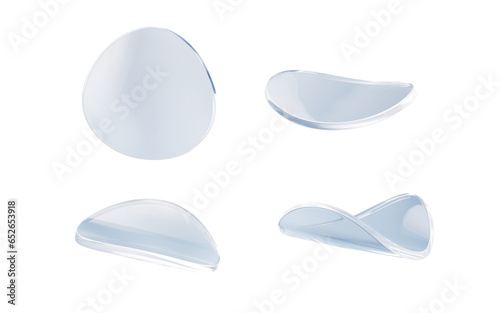 Fototapeta Naklejka Na Ścianę i Meble -  Round glass geometry, 3d rendering.