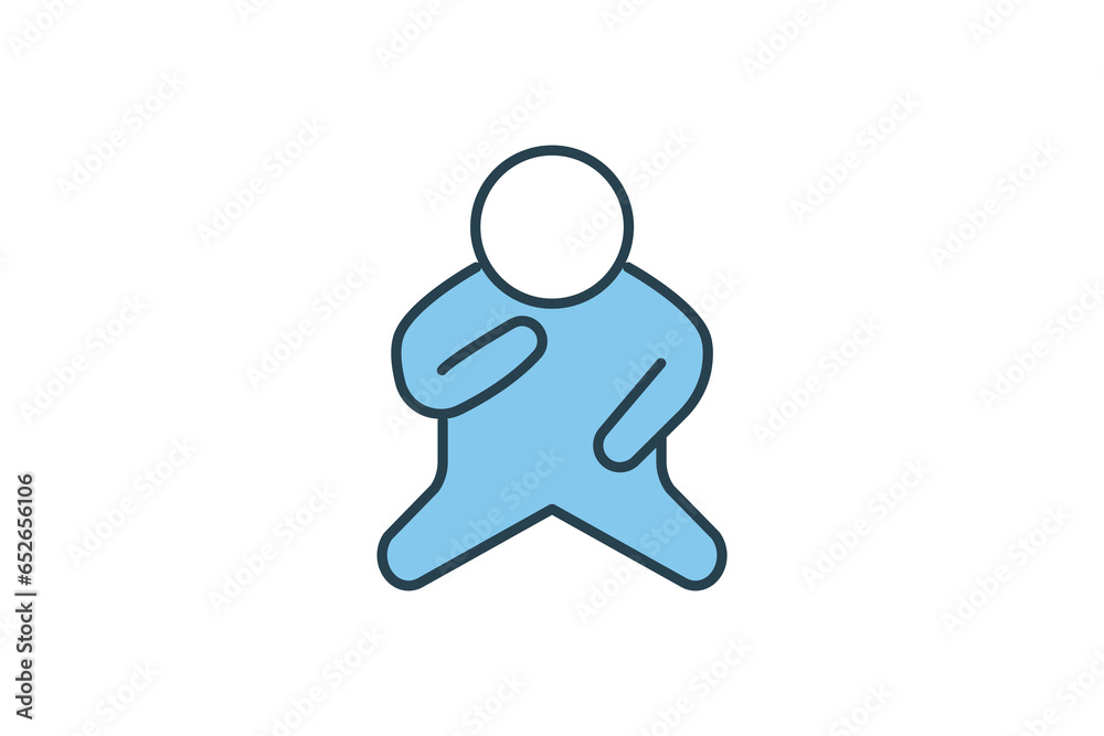 Contemplation icon. Icon related to critical thinking. icon suitable for web site design, app, user interfaces, printable etc. Flat line icon style. Simple vector design editable Contemplation icon. Icon related to critical thinking. icon suitable for web site design, app, user interfaces, printable etc. Flat line icon style. Simple vector design editable