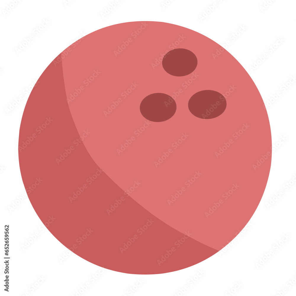 Red bolling ball isolated Red bolling ball isolated