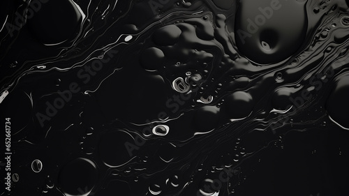 black texture background crude oil, abstract smooth dark liquid energy fossil fuel photo