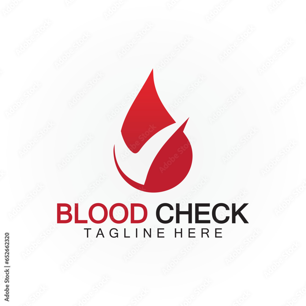 Blood drop check logo icon vector design template Blood drop check logo icon vector design template