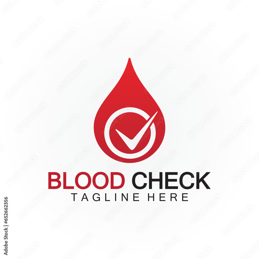Blood drop check logo icon vector design template Blood drop check logo icon vector design template