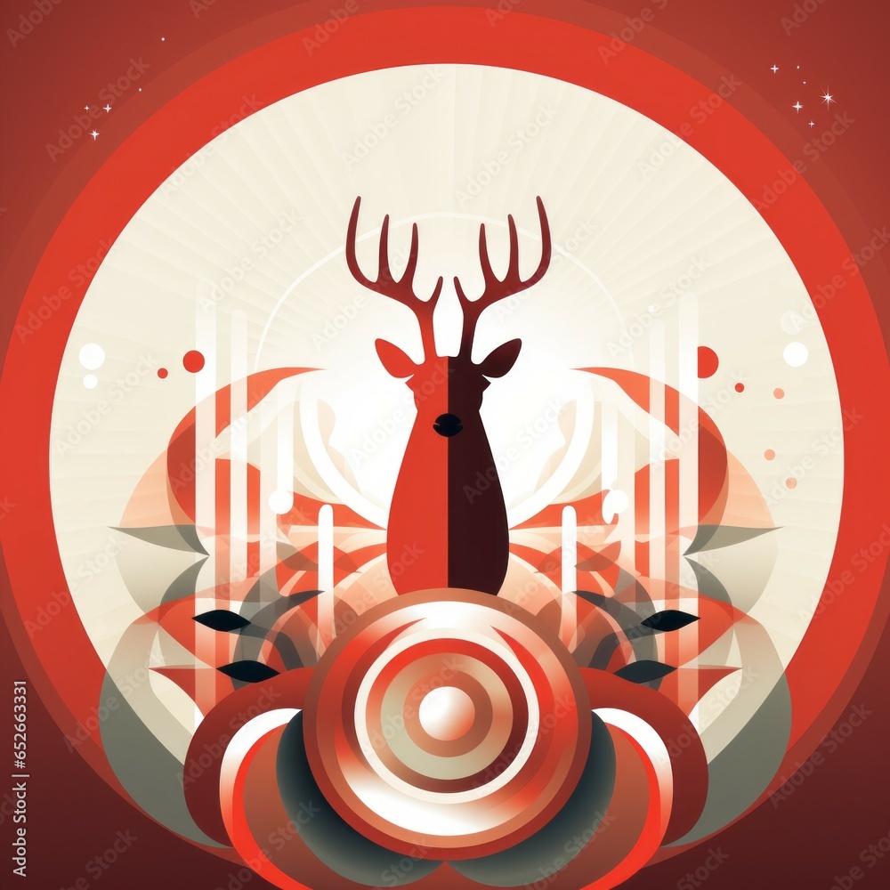 Fototapeta premium Christmas Themed Character Graphics Element