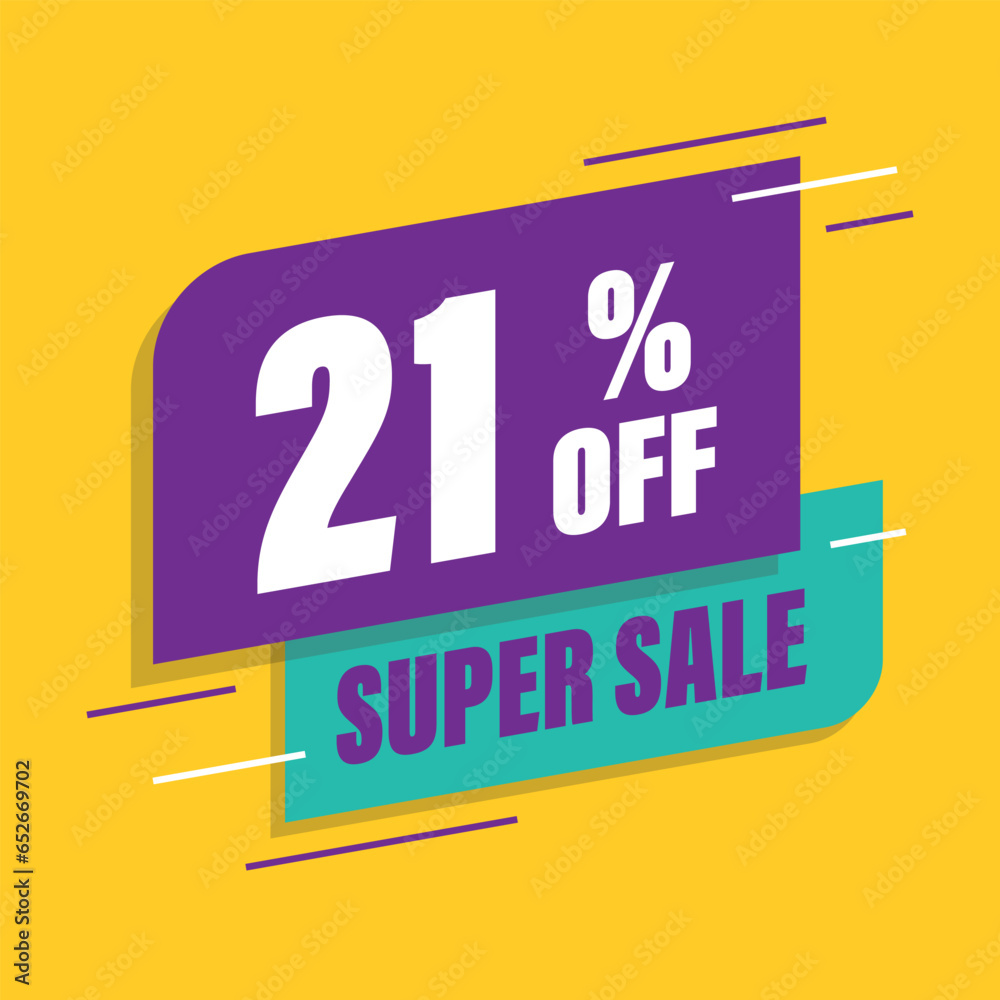 Twenty one 21% percent purple and green sale tag vector Twenty one 21% percent purple and green sale tag vector
