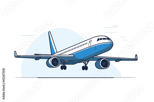 Line icon airplane for web  white background