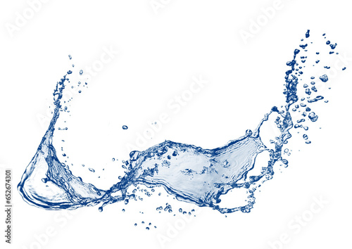 抽象的な青い波と水しぶき