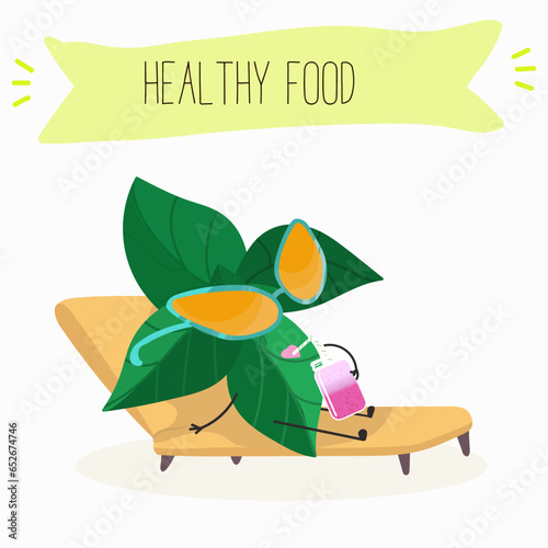 Vector cartoon character basil green and purple, funny characters. Farm fresh harvest, agricultural organic vegetables or vegetarian products, herbs, seasoning.