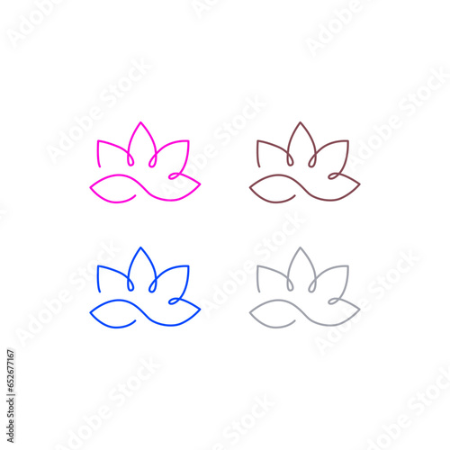 Yoga Asana Premium Art Illustration Vector Logo