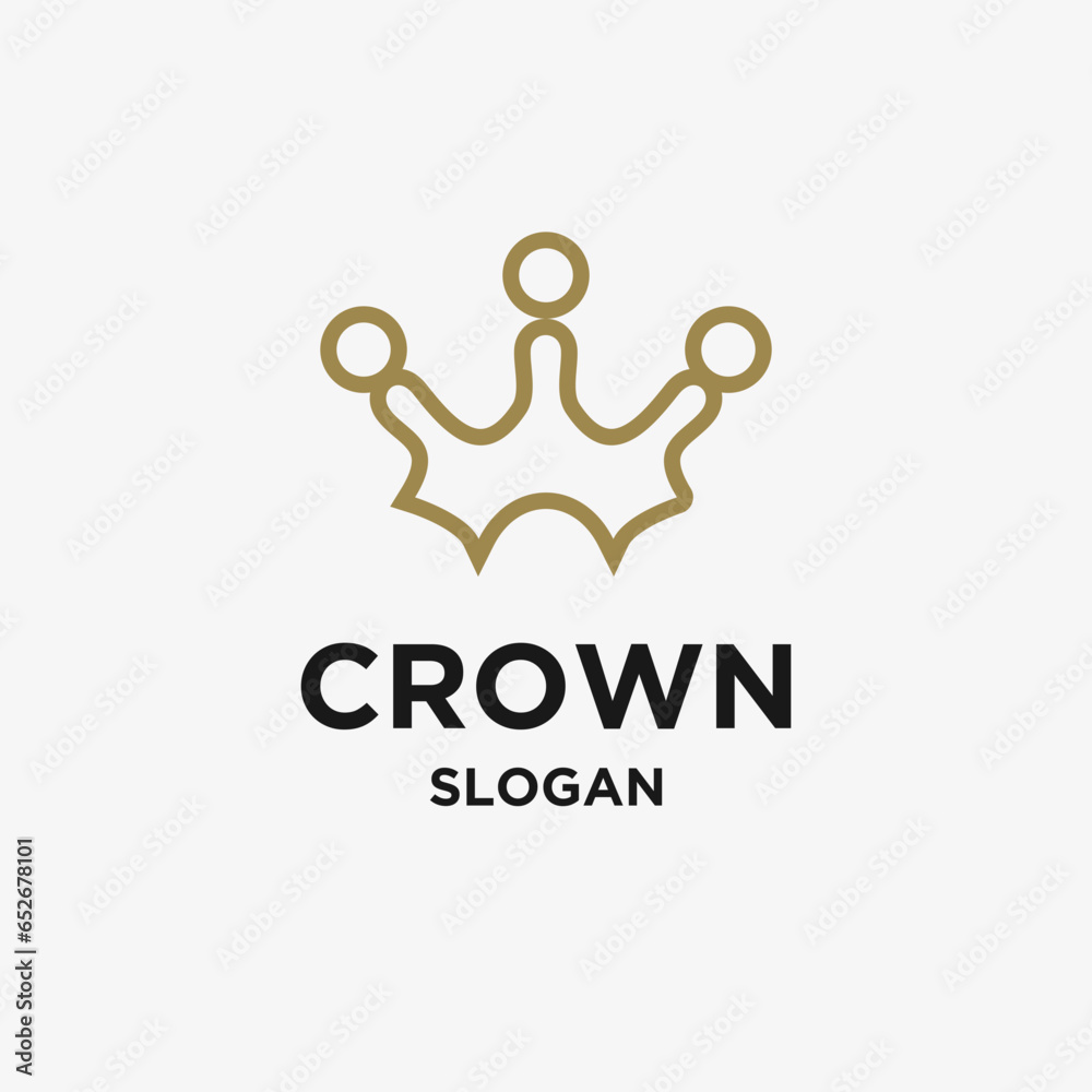 Crown logo template vector illustration design Crown logo template vector illustration design