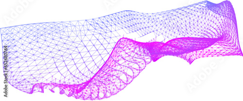 Network lines. Net wave information flow. Scientific paradigm solutions future. Forward vision progress. Big data cells deep development analysis. foresight conference background banner.