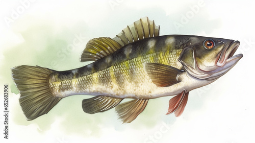 A seabass isolated on white background