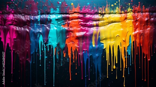 Dripping paint artwork with bold, edgy colors