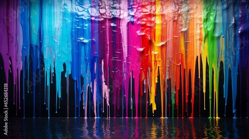Dripping paint artwork with bold, edgy colors