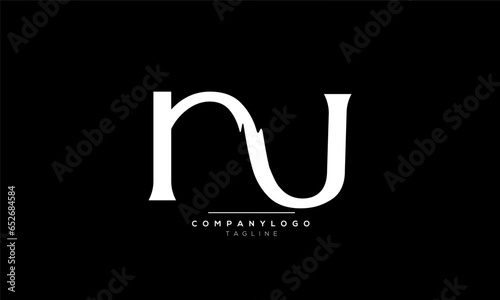 Alphabet letters Initials Monogram logo RU,RU  INITIAL,RU  letter