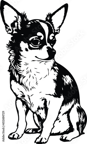 Cute Chihuahua Sitting Dog Puppy