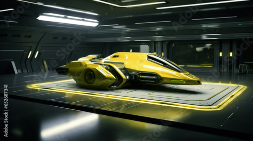 Spaceship Flight Outer Space Galaxy Adventure Futuristic Machine Battle Cyberpunk Wormhole Apocalypse Generative AI