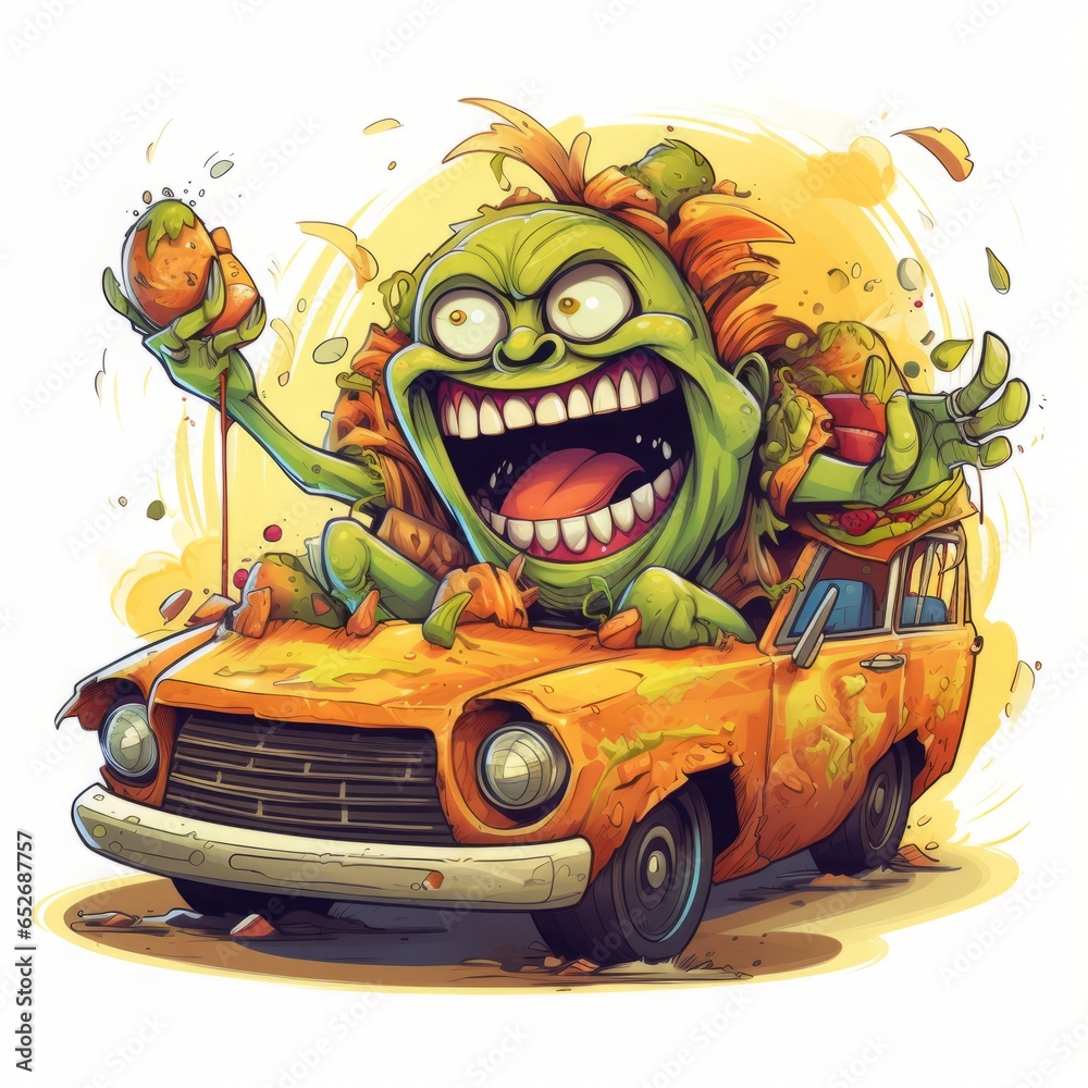 monster glutton on white background. monster glutton on white background.