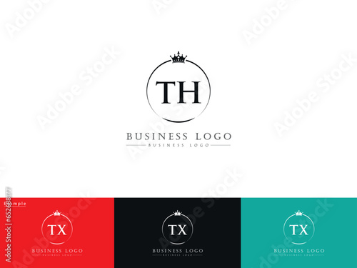 TH, th Royal Logo, Minimal Luxury Th Vector Logo Letter For Your Brand photo