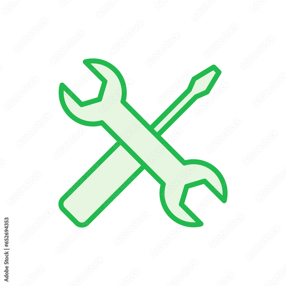 Repair tools icon set. tool icon vector. setting icon vector. Wrench and screwdriver. support, Service Repair tools icon set. tool icon vector. setting icon vector. Wrench and screwdriver. support, Service