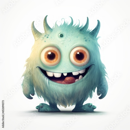 monster children's character. Cartoon design element on white background.